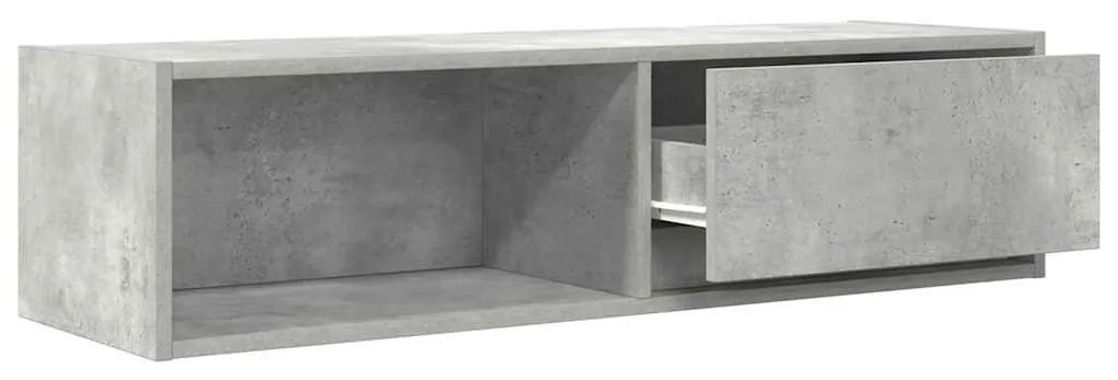 betonszürke szerelt fa TV-szekrény 100x31x25,5cm