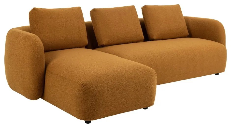Mustársárga buklé sarokkanapé (bal oldali) Imola – Bonami Selection
