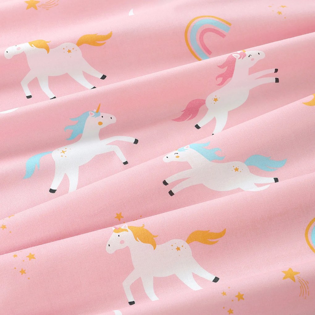 Goldea gyermek pamut párnahuzat - vidám egyszarvúak 40 x 40 cm