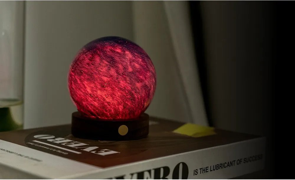 Sötét natúr színű USB fénydekoráció ø 8 cm Galaxy Breeze – Gingko