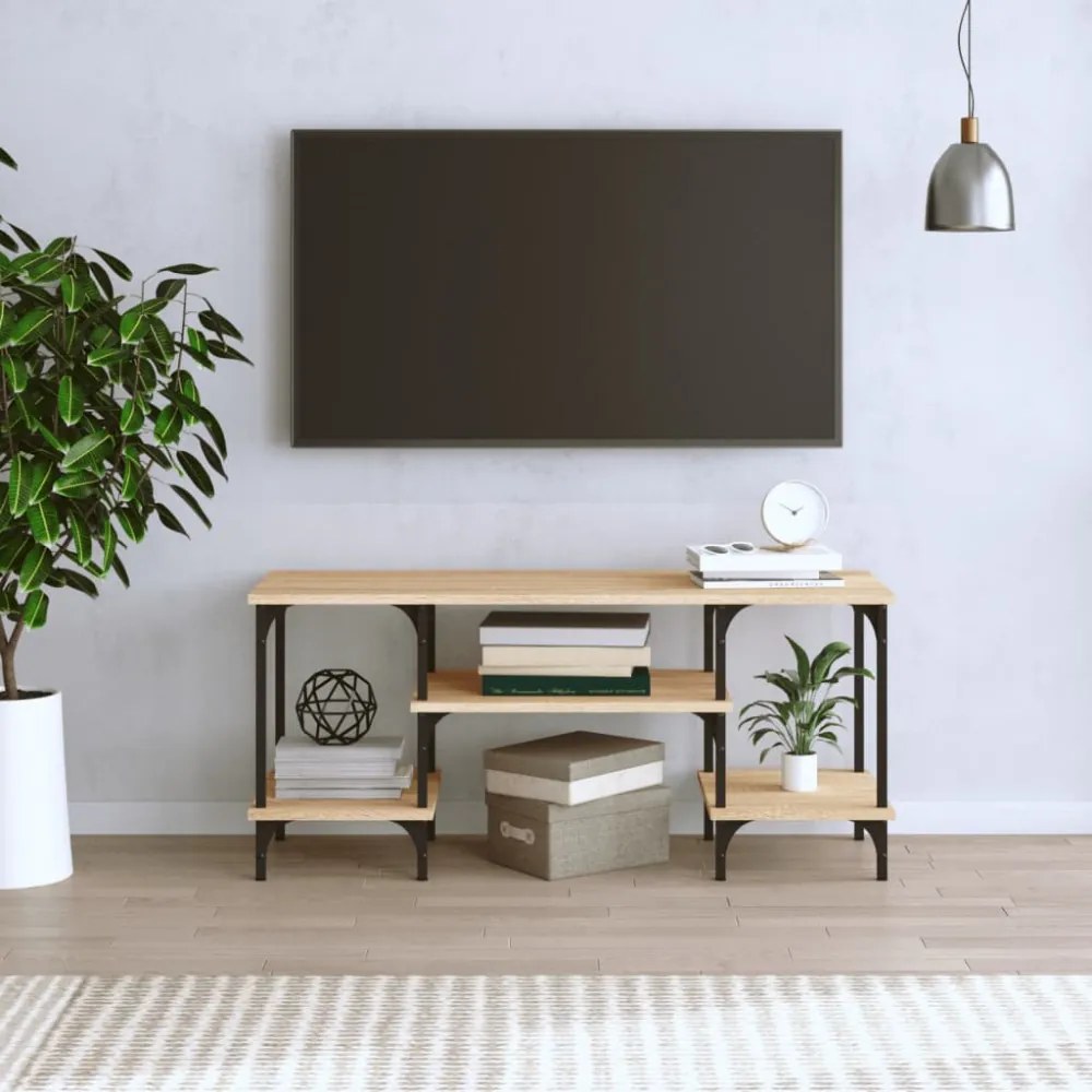 sonoma tölgyszínű szerelt fa TV-szekrény 102x35x45,5 cm