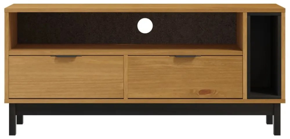 FLAM tömör fenyőfa TV-szekrény 110 x 40 x 50 cm