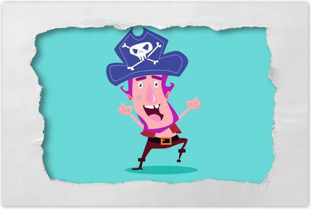 Poszterek 90x60 Vidám kalóz gyerekeknek