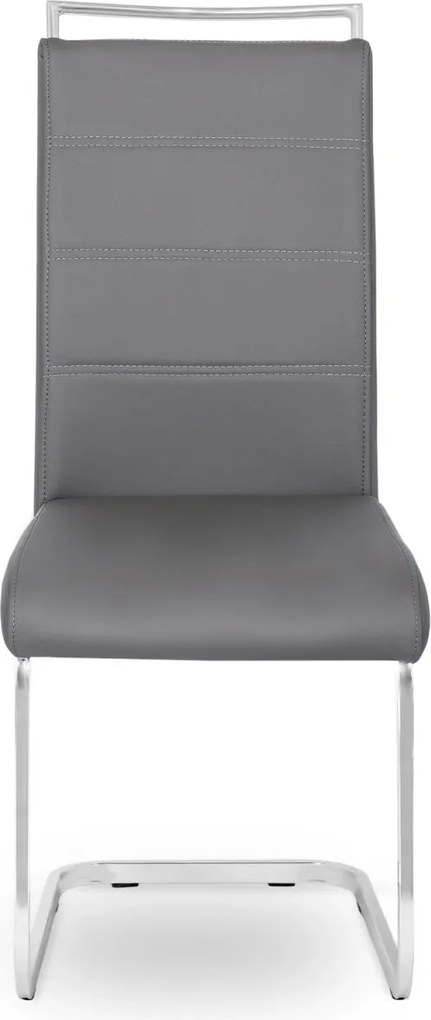 Szék szürke színben, műbőr kárpitozással. LOCA