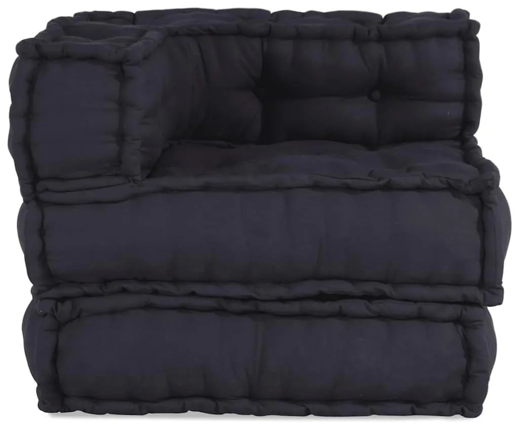 antracit szövet moduláris puff 70x70x54