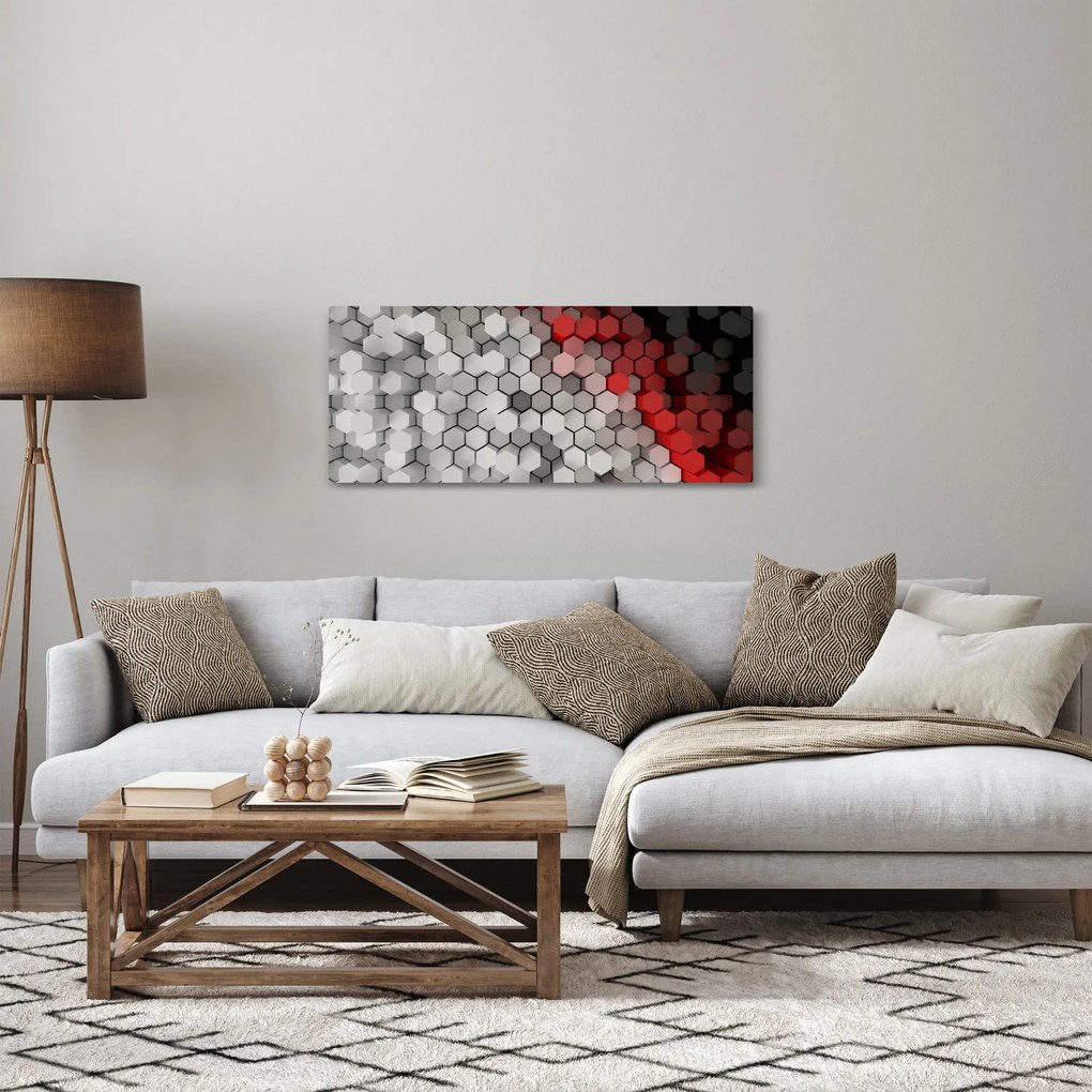 Kép - 3D hatszögek (120x50 cm)