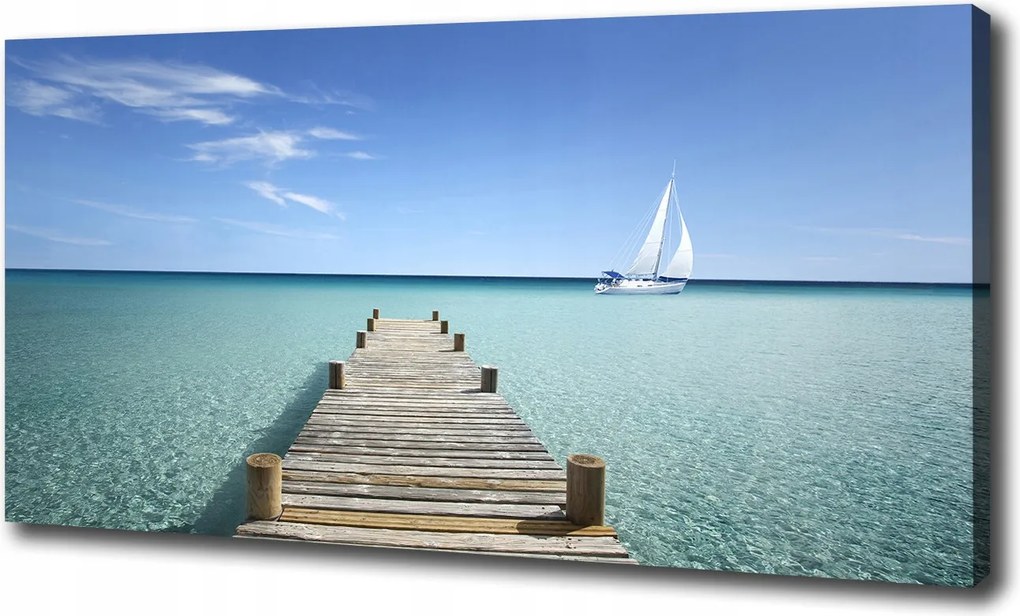 Vászonkép Fa móló 100x70 cm