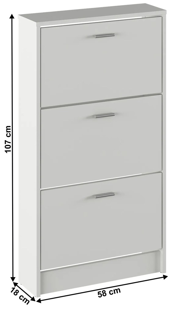 Cipőtároló (cipősszekrény) Mobby  13 (fehér). 1065340