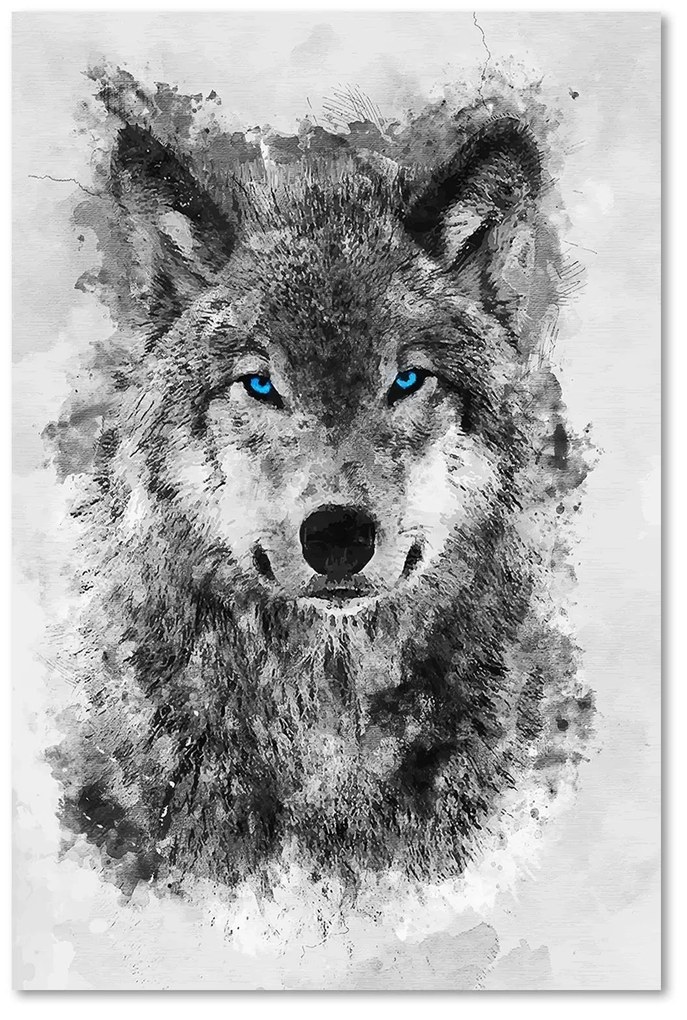 Gario Vászonkép Kék szemu farkas - SyanArt Méret: 60 x 90 cm