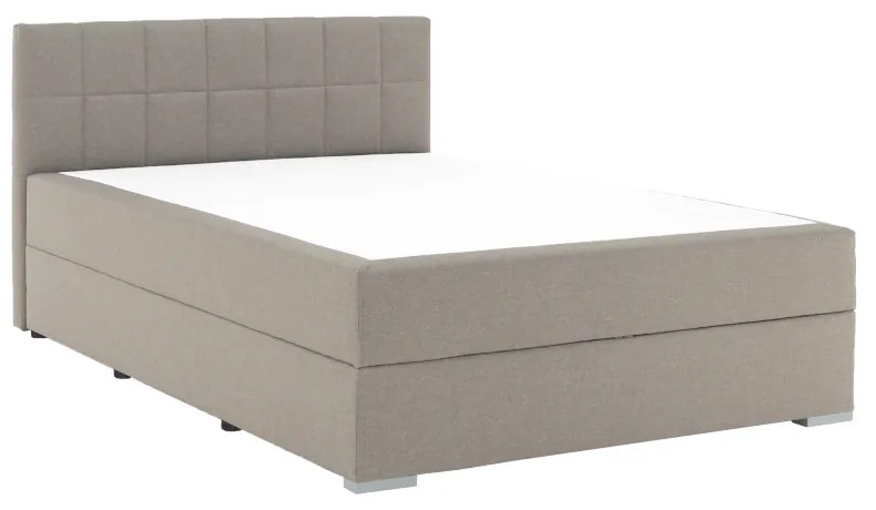 Boxspring típusú ágy 120x200, szürkésbarna taupe, FERATA TV KOMFORT