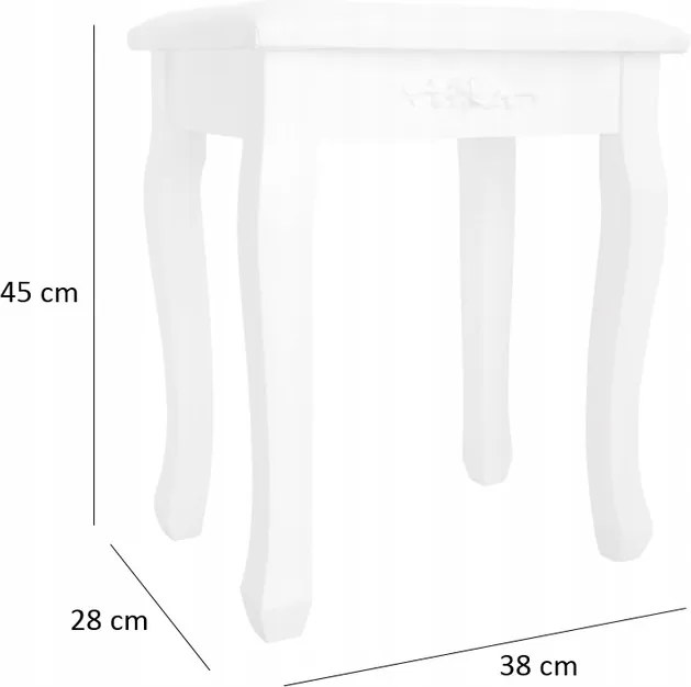 WHITE BARROCO taburett