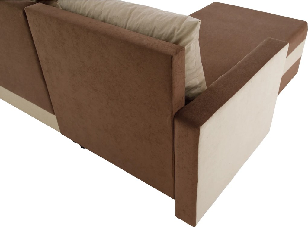 Univerzális ülőgarnitúra, barna/bézs, PAULITA U