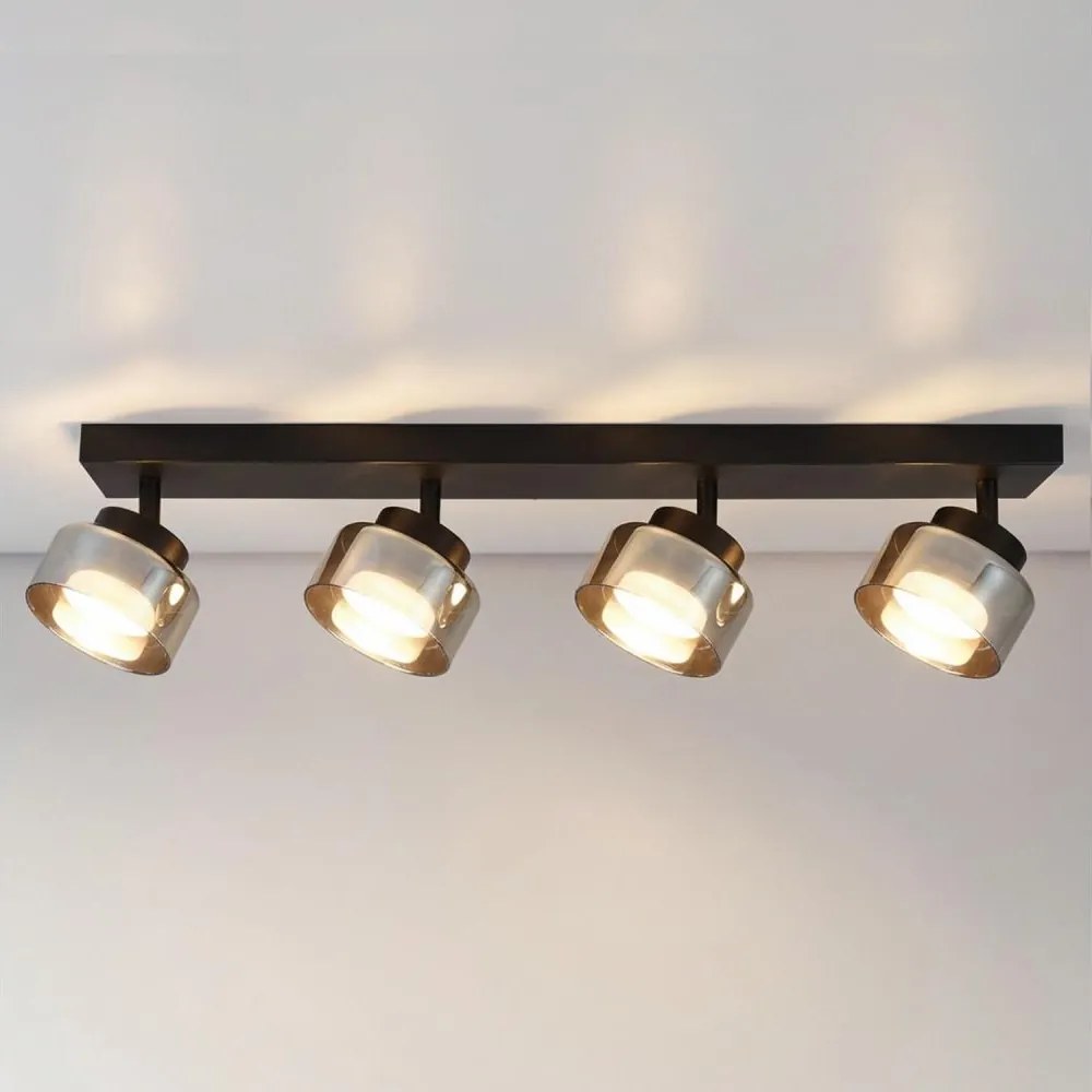 Brilagi - AURA LUX 4xGX53/30W/230V spotlámpa, fekete/füstszínű