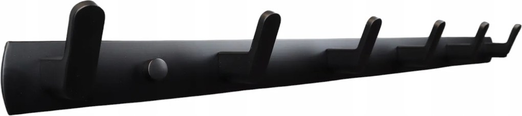 Konyhai fürdőszobai törölközőtartó 6 akasztóval Loft fekete