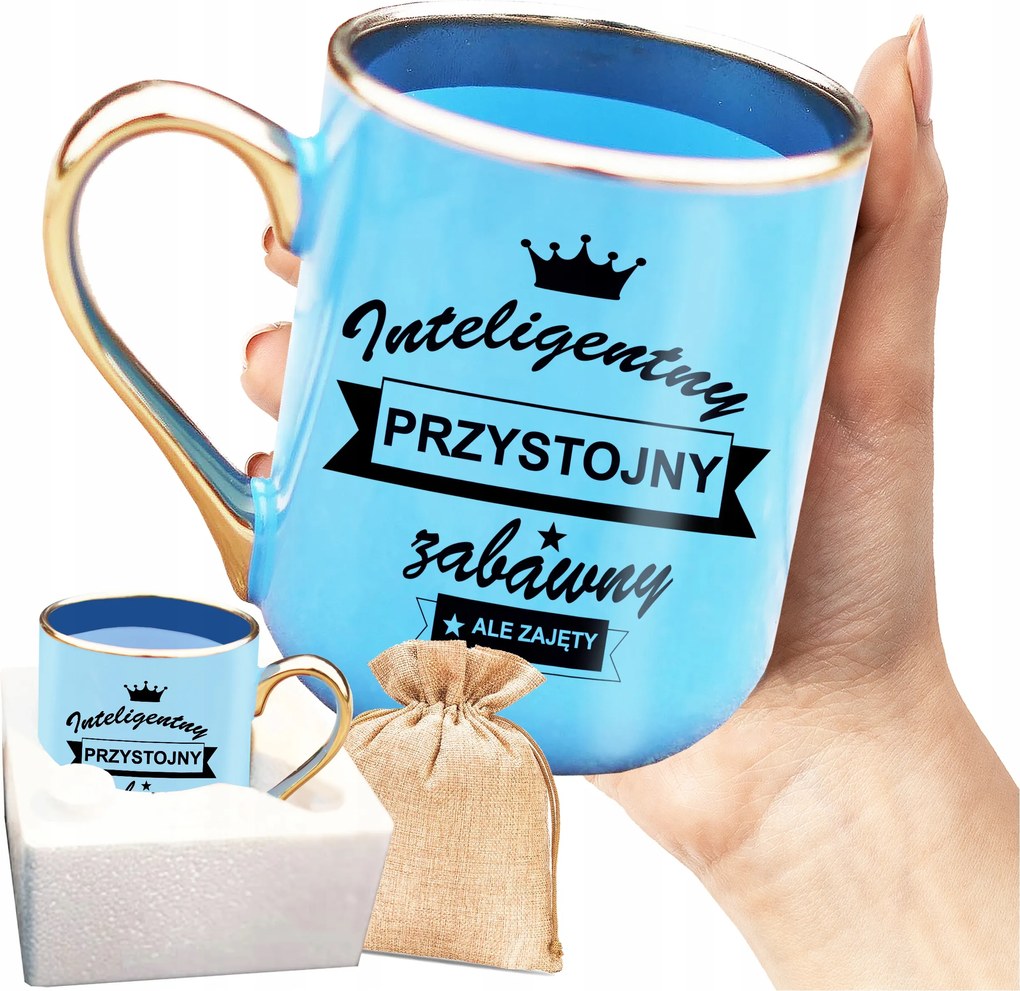 Bögre Elegáns Ajándék Neki Fiú Arany Bögre Nyomott Mintával