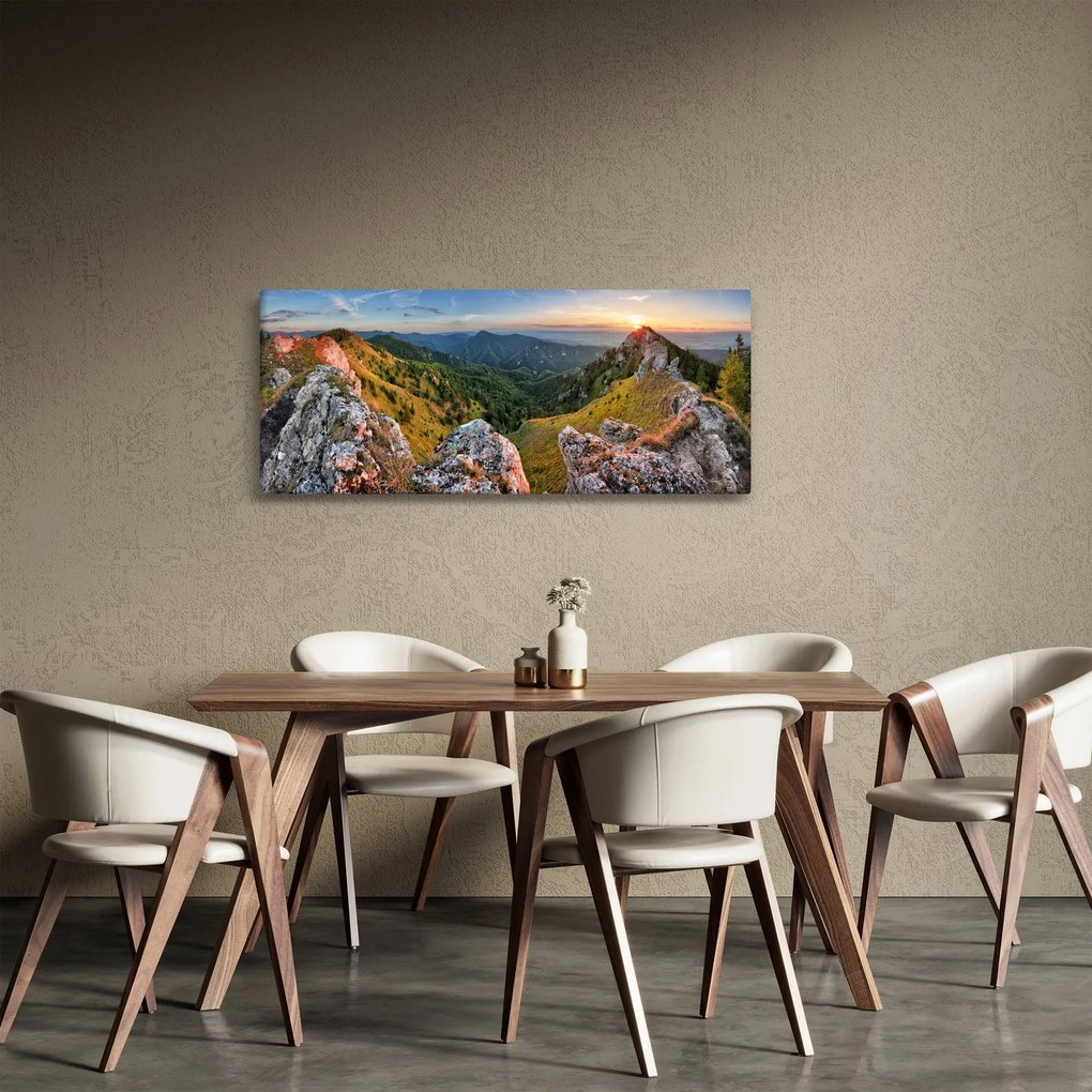 Kép - Hegyi táj (120x50 cm)