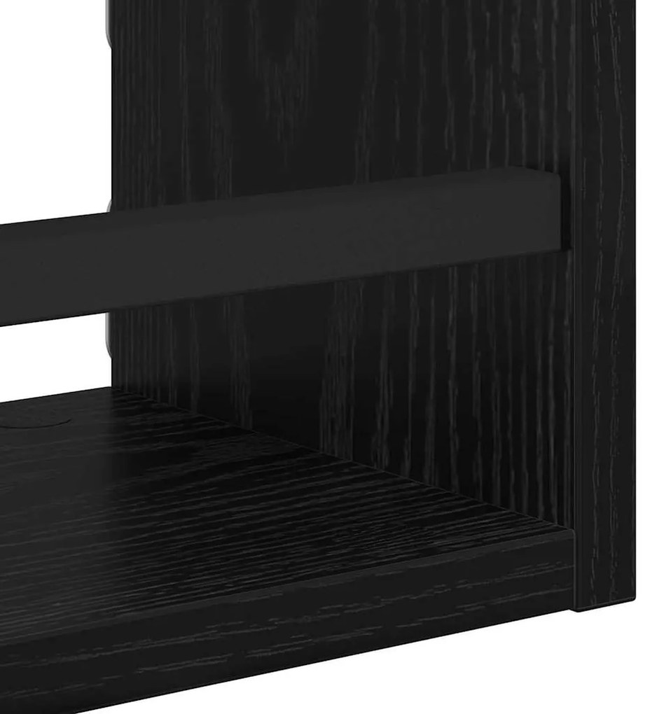 Fali polc készlet 3 pcs Fekete tölgy 40x16x14cm Faanyag