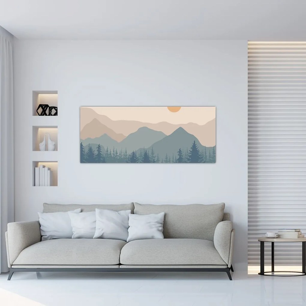 Kép - Türkiz hegység N⁰1 (120x50 cm)