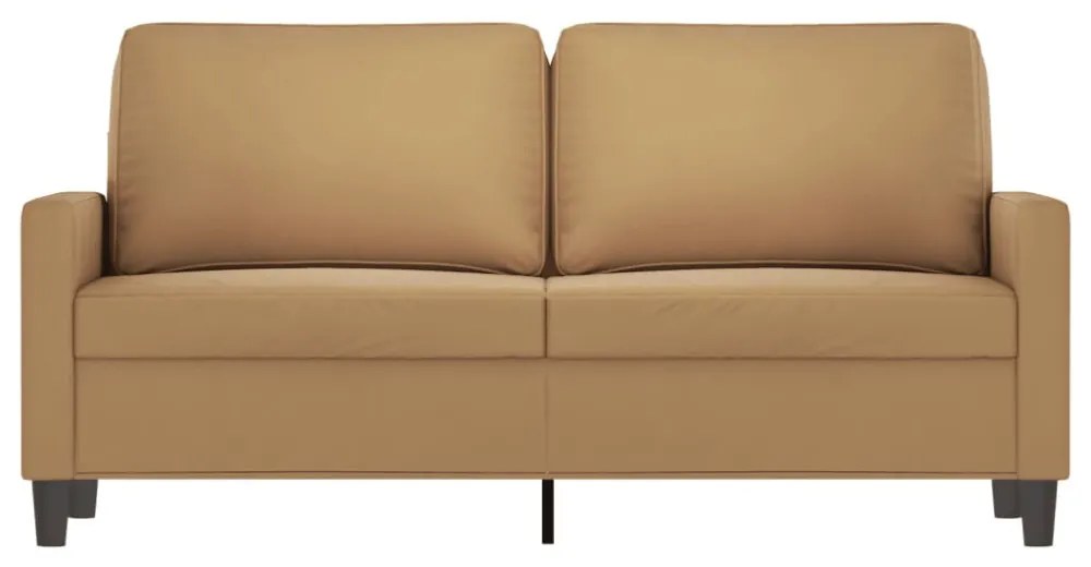 kétszemélyes barna bársony kanapé 140 cm