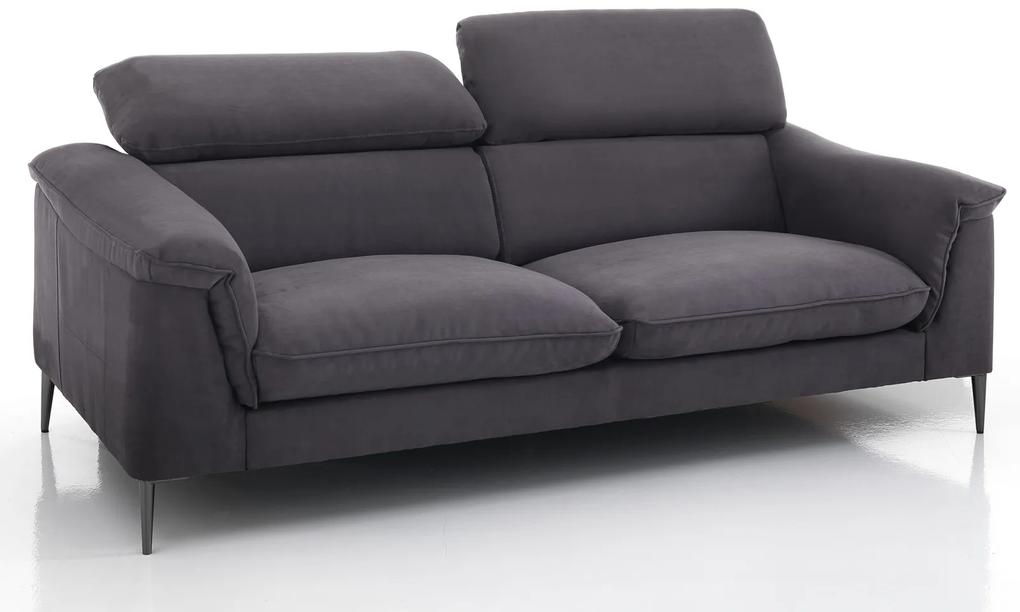 ISABEL modern 3 személyes kanapé - antracit - 225cm