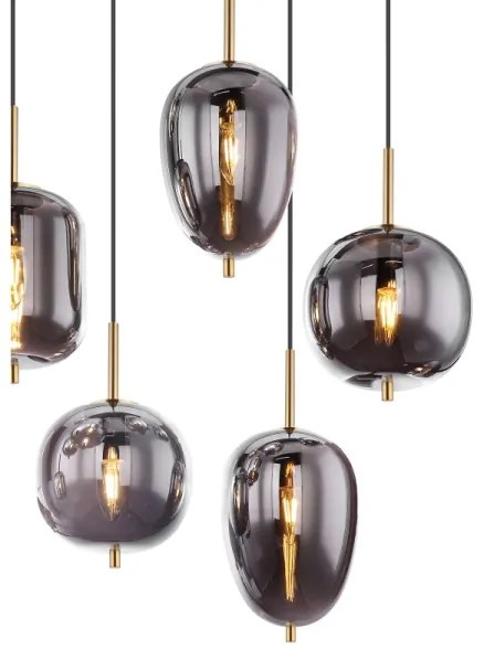 Globo 15345-8MM - Csillár zsinóron BLACKY I 8xE14/40W/230V