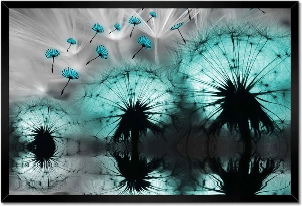 Poszterek keretben 60x40 Kék pitypangok