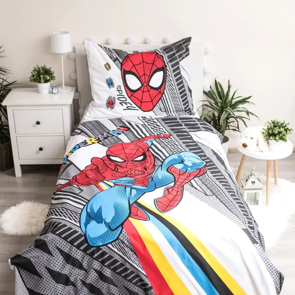 Siderman szürke pamut gyerek ágyneműhuzat, 140 x 200 cm - Jerry Fabrics