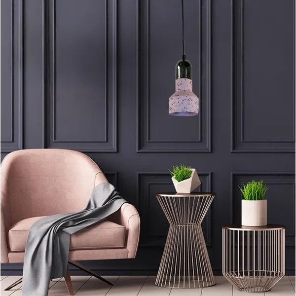 Csillár zsinóron TERRAZZO 1xE27/60W/230V átm. 12 cm piros