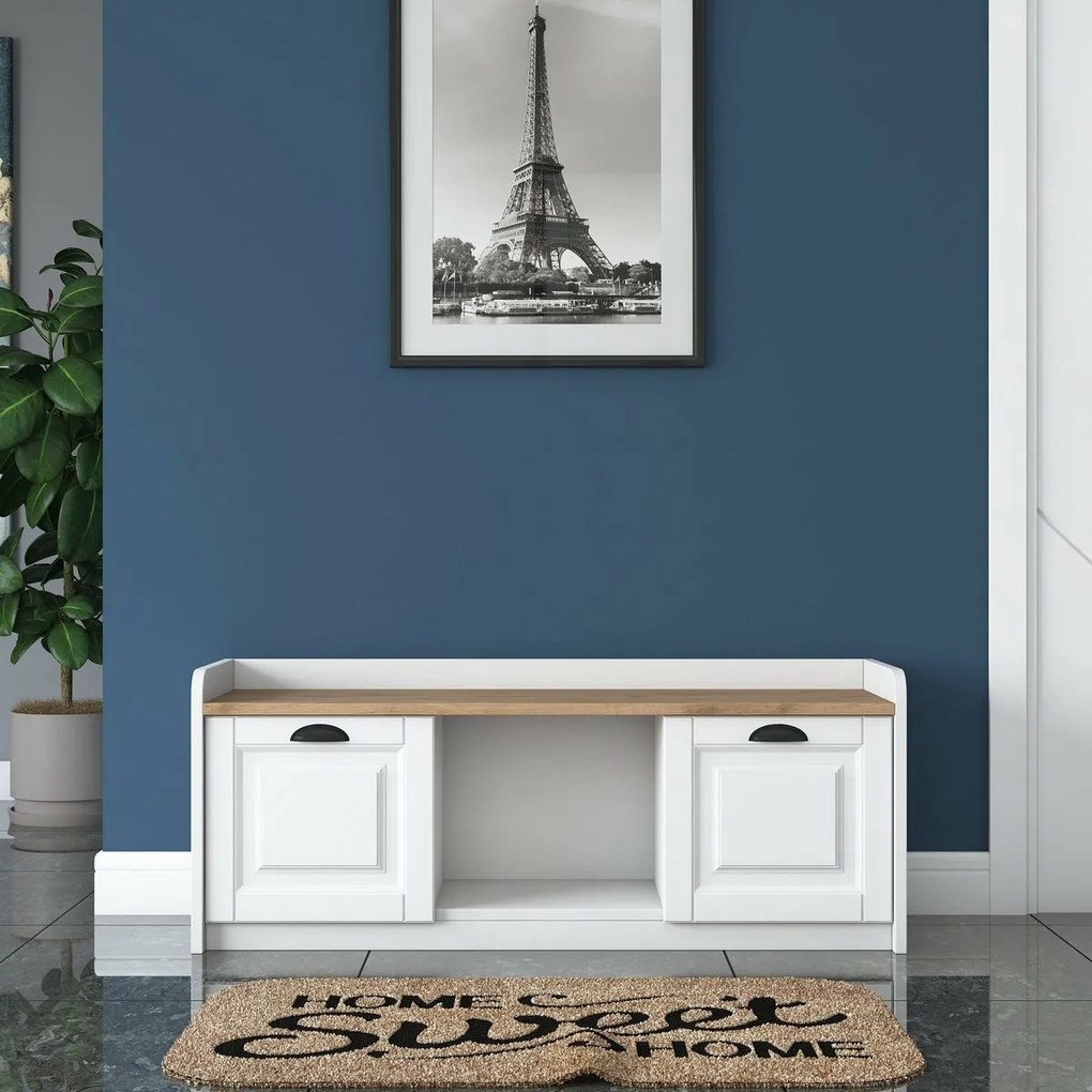 Pilo White and Walnut cipősszekrény