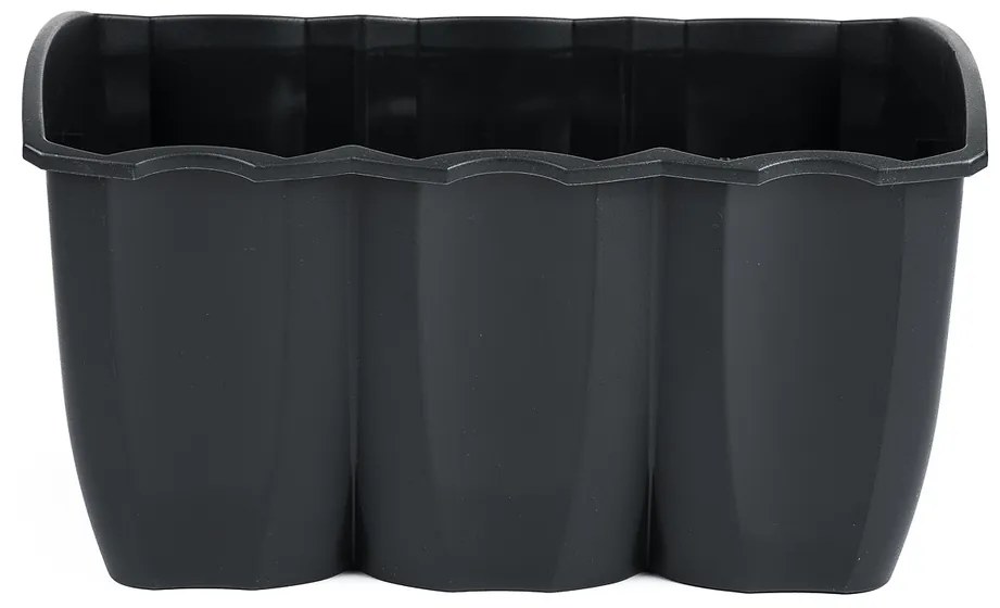 Balkonláda korlátra, sötétszürke, 12 l, 12 l