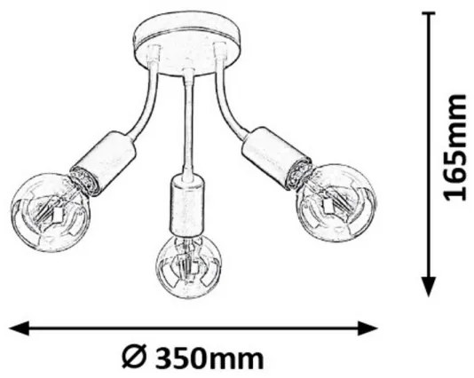 Rabalux 6808 - Csillár ALMUS 3xE27/60W/230V