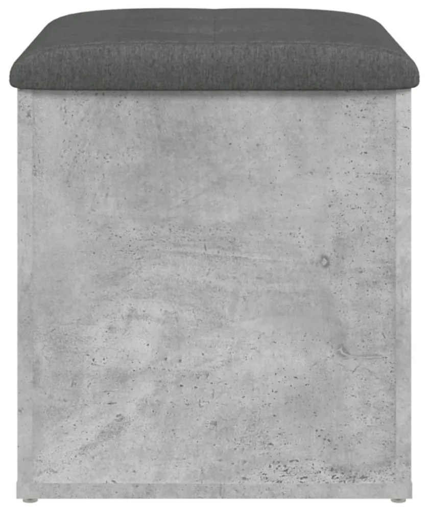 betonszürke szerelt fa tárolópad 42 x 42 x 45 cm