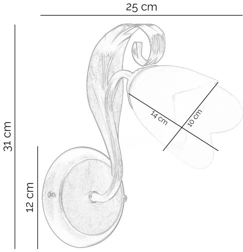 ONLI - Fali lámpa SONIA 1xE14/6W/230V bronz