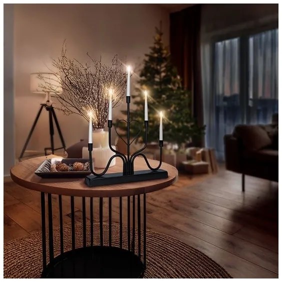 Solight 1V280 - LED karácsonyi gyertyatartó 5xLED/2xAA meleg fehér