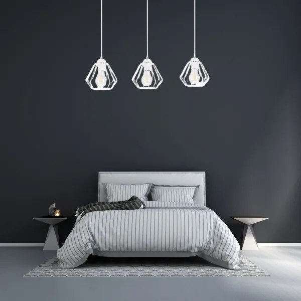 Csillár zsinóron CEED 3xE27/60W/230V fehér