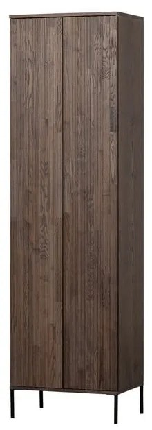 Barna ruhásszekrény kőrisfa dekorral 60x210x42 cm Gravure – WOOOD