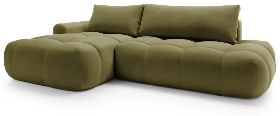 Sarokkanapé Ombre (B) (oliva + fekete). Akció -15%. 1100455