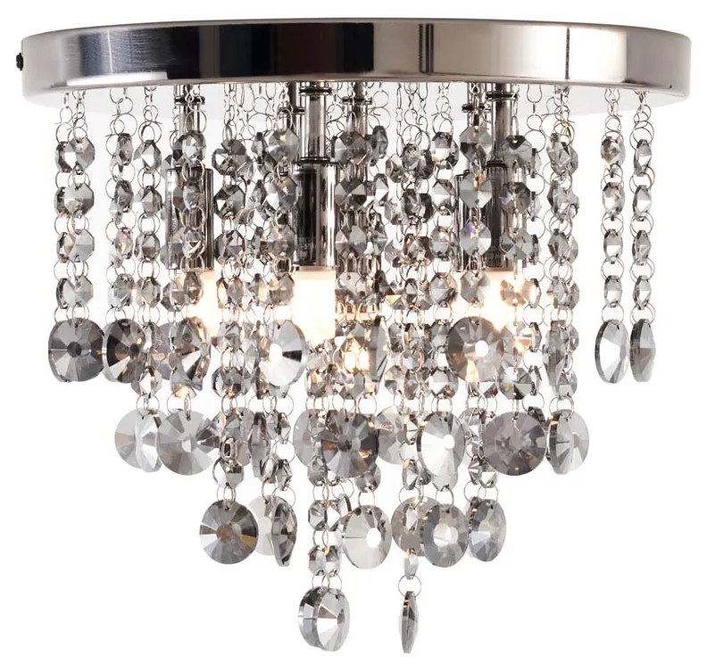 Klasszikus mennyezeti lámpa fekete füstüveggel - Medusa