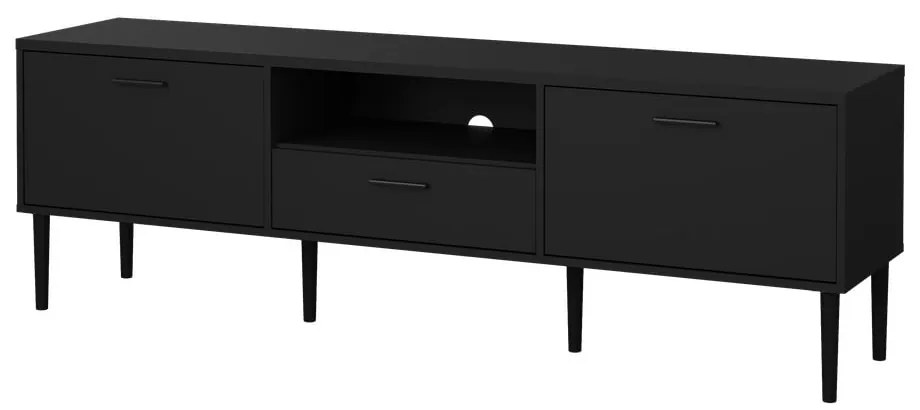 Fekete TV-állvány 177x57 cm Media – Tvilum