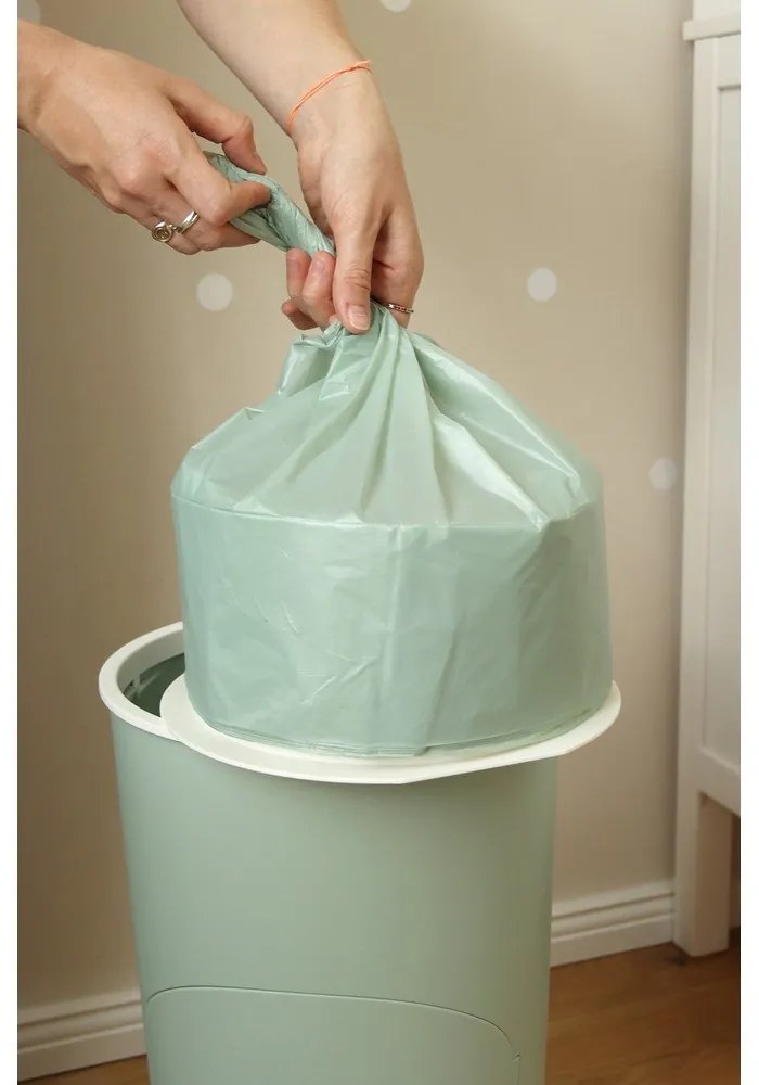 Mentazöld műanyag szemetes pelenkákhoz 25 l Whale – Kindsgut