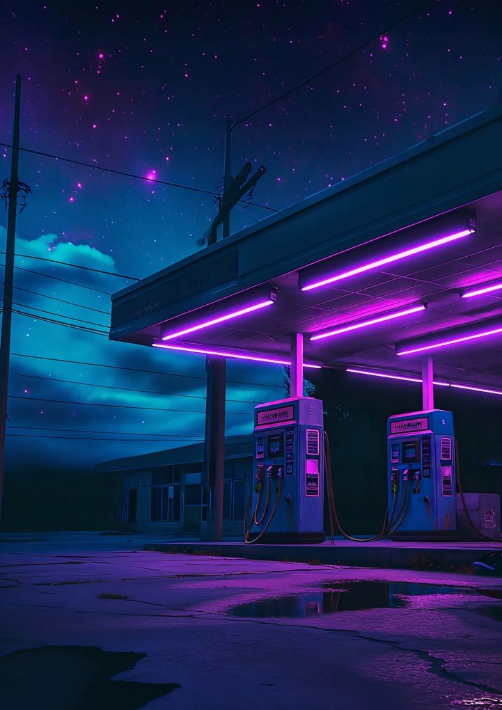 Poszter 59,4x84,1cm A neon éjszaka ereje