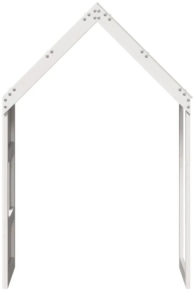 fehér tömör fenyőfa gyerekágytető 55 x 84 x 132 cm