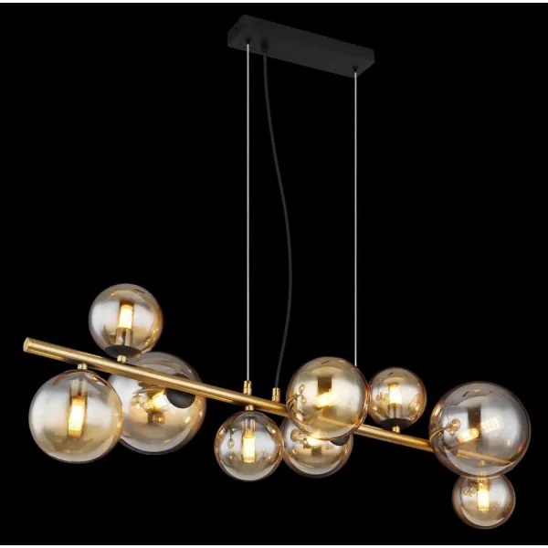 Globo 56135-9H - LED Csillár zsinóron RIHA 9xG9/3W/230V sárgaréz