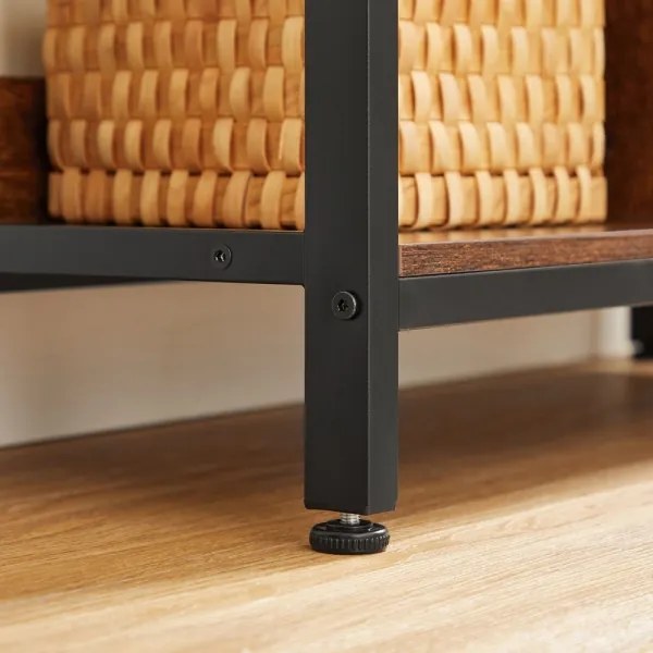 NAVARO könyvszekrény barna/fekete