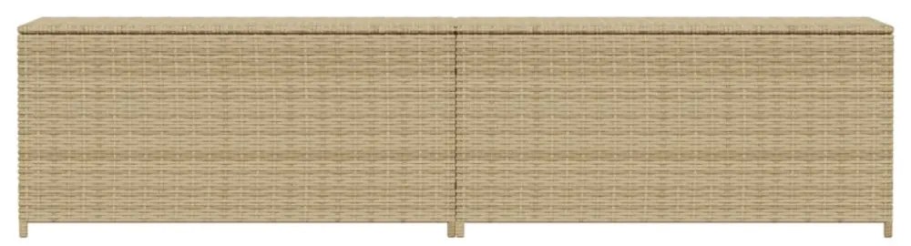 vegyes bézs polyrattan kerti tárolóláda 469 L