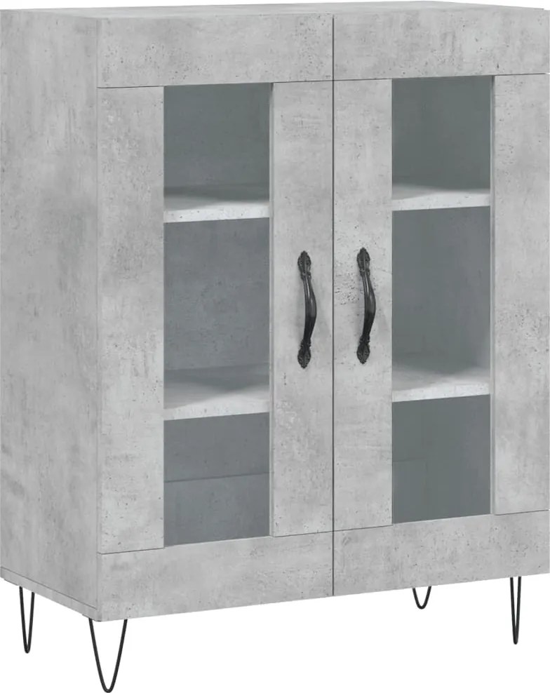 vidaXL betonszürke szerelt fa tálalószekrény 69,5 x 34 x 90 cm