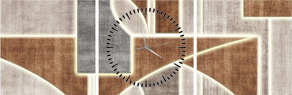 Kép - Alakzatok (órával) (90x30 cm)