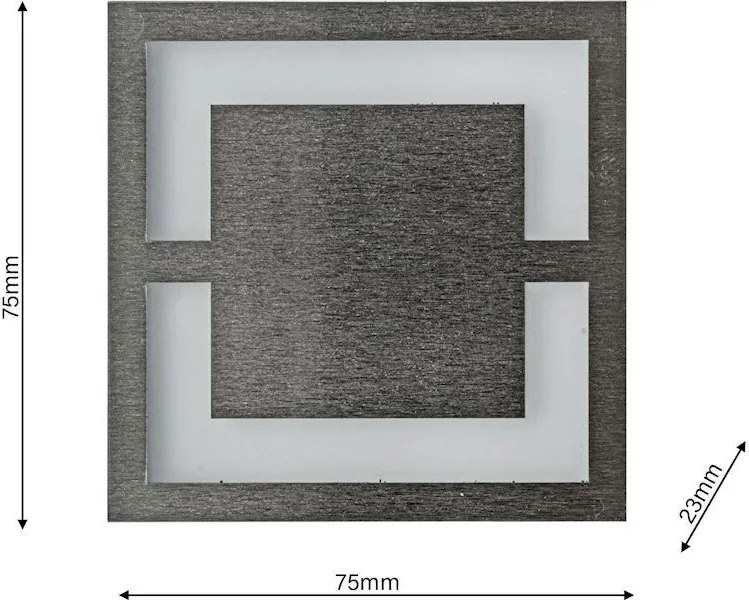 Eko-Light QUADRO EKS0927 Beépíthető lépcsőházi lámpa 1x0,6W/LED 3000K 13LM IP20