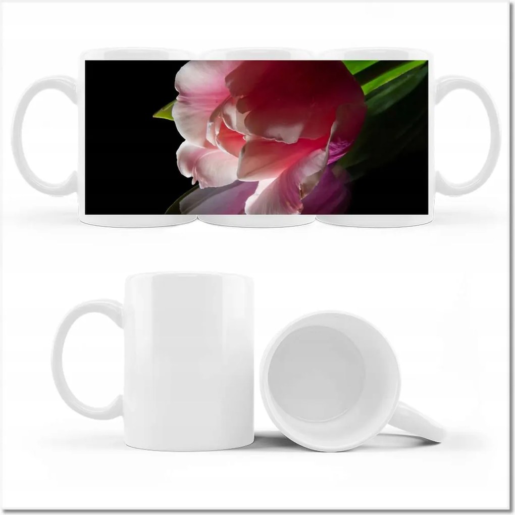 Fényképes bögre Rózsaszín tulipán virág