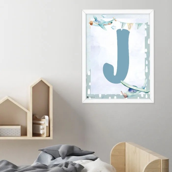 INSPIO Falikép gyerekszobába - Betű repülővel